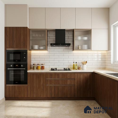Wooden Look LM 03935 Mountain Walnut 8 ft x 4 ft Texture Finish Decorative Laminate - 1 mm | Suitable for TV Unit, Wardrobe, Kitchen Cabinets