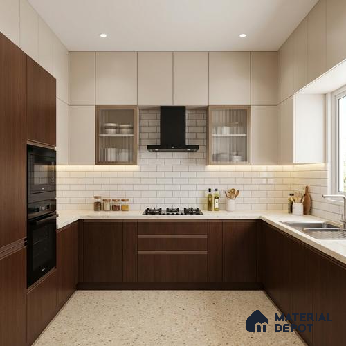 Wooden Look LM 03959 Caramel 8 ft x 4 ft Suede Finish Decorative Laminate - 1 mm | Suitable for TV Unit, Wardrobe, Kitchen Cabinets