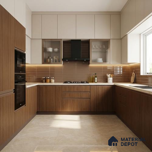 Wooden Look LM 03960 Sessaila Oak 8 ft x 4 ft Suede Finish Decorative Laminate - 1 mm | Suitable for TV Unit, Wardrobe, Kitchen Cabinets