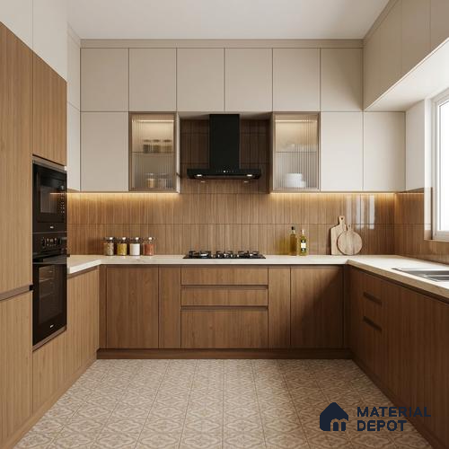 Wooden Look LM 03962 Montana 8 ft x 4 ft Suede Finish Decorative Laminate - 1 mm | Suitable for TV Unit, Wardrobe, Kitchen Cabinets