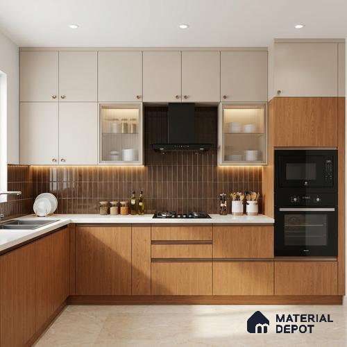 Wooden Look LM 03968 Masai Teak 8 ft x 4 ft Suede Finish Decorative Laminate - 1 mm | Suitable for TV Unit, Wardrobe, Kitchen Cabinets