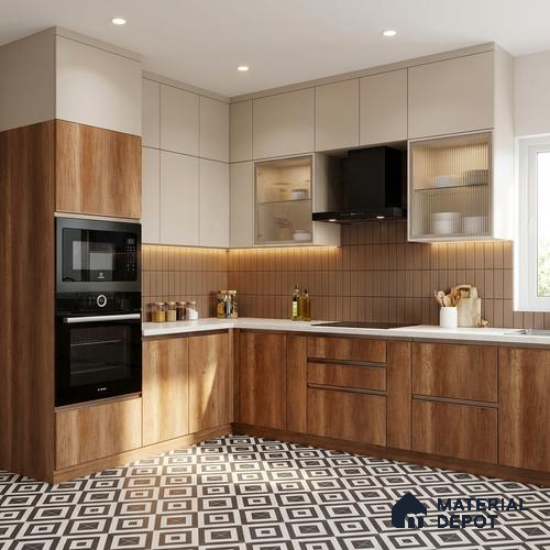 Wooden Look LM 03975 Canyon Monument Oak 8 ft x 4 ft Suede Finish Decorative Laminate - 1 mm | Suitable for TV Unit, Wardrobe, Kitchen Cabinets
