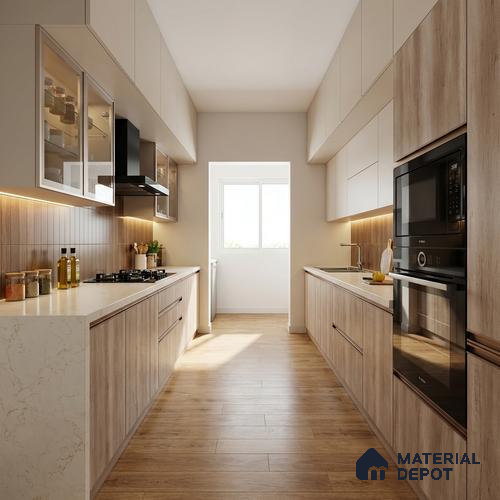 Wooden Look LM 03977 Canyon Monument Oak 8 ft x 4 ft Suede Finish Decorative Laminate - 1 mm | Suitable for TV Unit, Wardrobe, Kitchen Cabinets