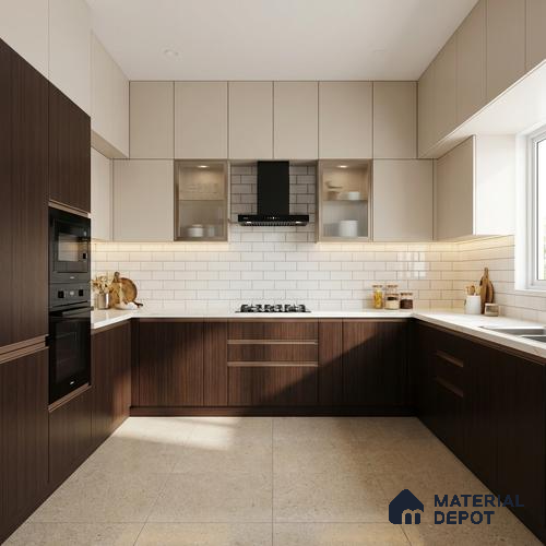 Wooden Look LM 03984 Fluguls 8 ft x 4 ft Suede Finish Decorative Laminate - 1 mm | Suitable for TV Unit, Wardrobe, Kitchen Cabinets