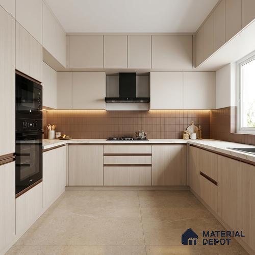 Wooden Look LM 03985 Ice Wood 8 ft x 4 ft Suede Finish Decorative Laminate - 1 mm | Suitable for TV Unit, Wardrobe, Kitchen Cabinets