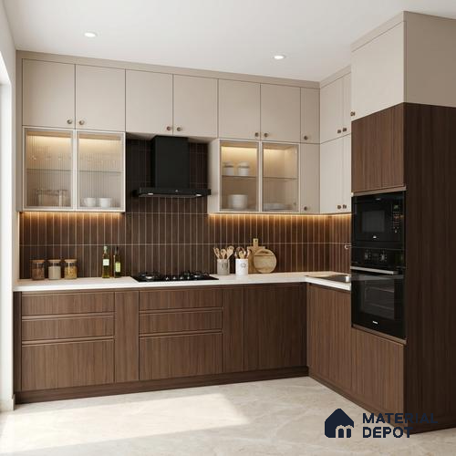 Wooden Look LM 03986 Texas Combi 8 ft x 4 ft Suede Finish Decorative Laminate - 1 mm | Suitable for TV Unit, Wardrobe, Kitchen Cabinets