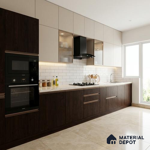 Wooden Look LM 03987 Celestina 8 ft x 4 ft Suede Finish Decorative Laminate - 1 mm | Suitable for TV Unit, Wardrobe, Kitchen Cabinets