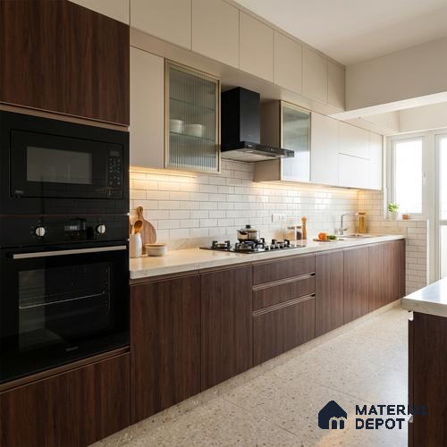 Wooden Look LM 03990 Grace Pine 8 ft x 4 ft Suede Finish Decorative Laminate - 1 mm | Suitable for TV Unit, Wardrobe, Kitchen Cabinets