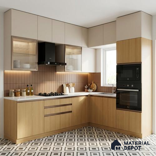 Wooden Look LM 05285 American Fresco 8 ft x 4 ft Suede Finish Decorative Laminate - 0.8 mm | Suitable for TV Unit, Wardrobe, Kitchen Cabinets