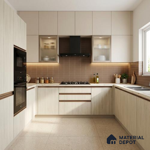 Wooden Look LM 05327 Ivory Willowood 8 ft x 4 ft Texture Finish Decorative Laminate - 1 mm | Suitable for TV Unit, Wardrobe, Kitchen Cabinets