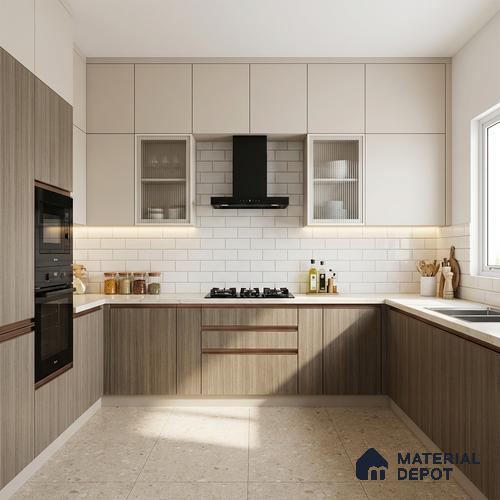 Wooden Look LM 05328 Grey Magic 8 ft x 4 ft Texture Finish Decorative Laminate - 1 mm | Suitable for TV Unit, Wardrobe, Kitchen Cabinets