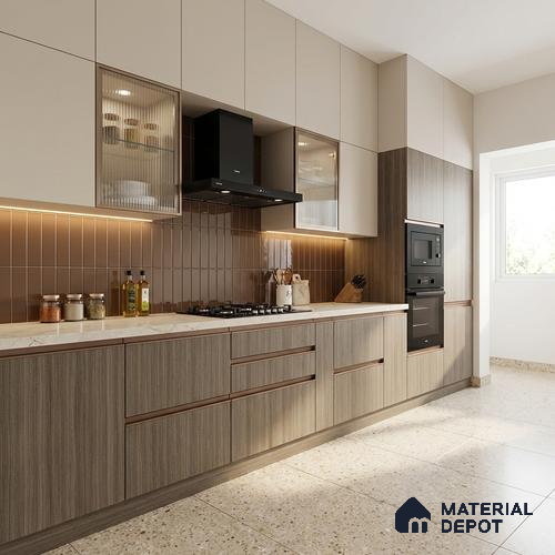 Wooden Look LM 05329 Grey Magic 8 ft x 4 ft Texture Finish Decorative Laminate - 1 mm | Suitable for TV Unit, Wardrobe, Kitchen Cabinets