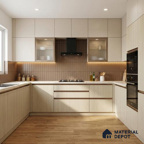 Wooden Look LM 05331 Recon Oak Mist 8 ft x 4 ft Texture Finish Decorative Laminate - 1 mm | Suitable for TV Unit, Wardrobe, Kitchen Cabinets