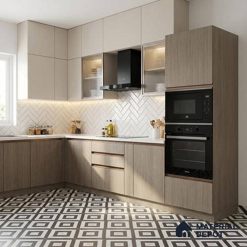 Wooden Look LM 05332 Recon Oak Grey 8 ft x 4 ft Texture Finish Decorative Laminate - 1 mm | Suitable for TV Unit, Wardrobe, Kitchen Cabinets