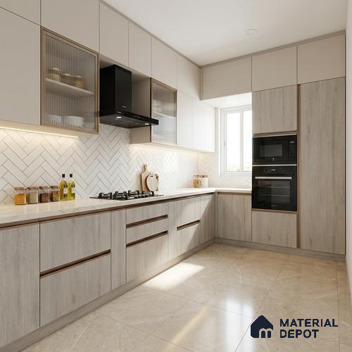 Wooden Look LM 05335 Urban Oak Wood 8 ft x 4 ft Texture Finish Decorative Laminate - 1 mm | Suitable for TV Unit, Wardrobe, Kitchen Cabinets