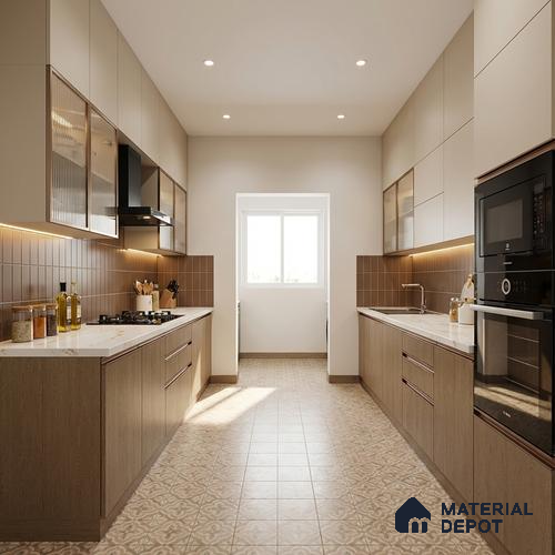 Wooden Look LM 05339 Pine Oak Dark 8 ft x 4 ft Texture Finish Decorative Laminate - 1 mm | Suitable for TV Unit, Wardrobe, Kitchen Cabinets
