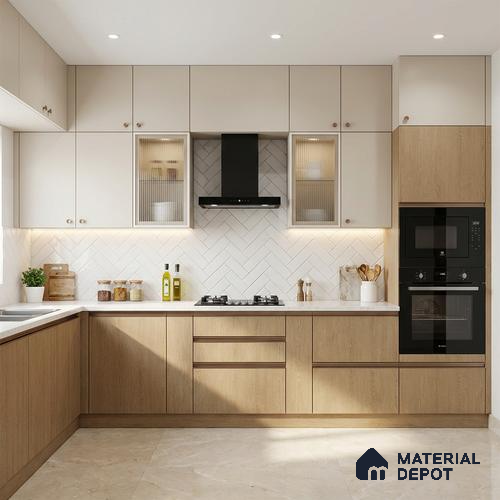 Wooden Look LM 05340 Pine Oak 8 ft x 4 ft Texture Finish Decorative Laminate - 1 mm | Suitable for TV Unit, Wardrobe, Kitchen Cabinets