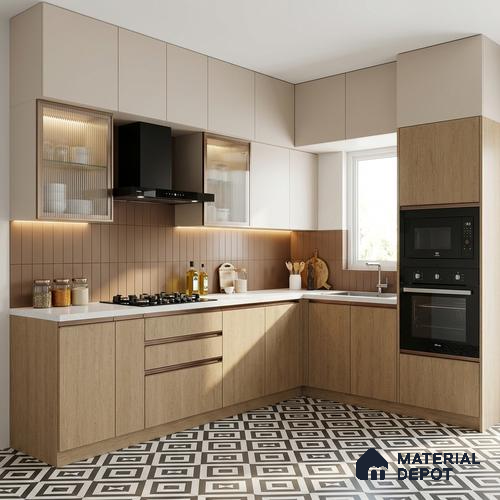 Wooden Look LM 05344 Pine Oak 8 ft x 4 ft Texture Finish Decorative Laminate - 1 mm | Suitable for TV Unit, Wardrobe, Kitchen Cabinets