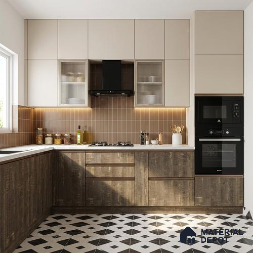 Wooden Look LM 05349 Aged Grey Maple 8 ft x 4 ft Texture Finish Decorative Laminate - 1 mm | Suitable for TV Unit, Wardrobe, Kitchen Cabinets