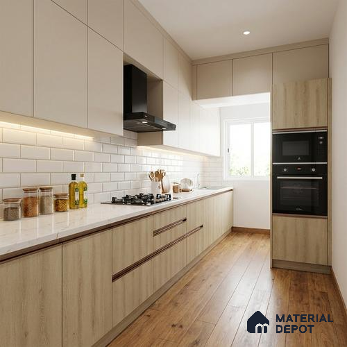 Wooden Look LM 05352 Golden Scuro Oak 8 ft x 4 ft Texture Finish Decorative Laminate - 1 mm | Suitable for TV Unit, Wardrobe, Kitchen Cabinets