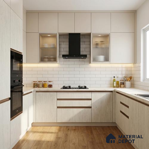 Wooden Look LM 05357 Tundra Forest Creek 8 ft x 4 ft Texture Finish Decorative Laminate - 1 mm | Suitable for TV Unit, Wardrobe, Kitchen Cabinets