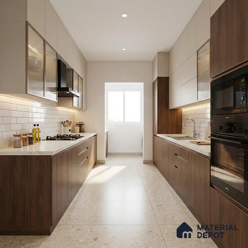Wooden Look LM 10873 Catalonia Ruster Tan 8 ft x 4 ft Texture Finish Decorative Laminate - 1 mm | Suitable for TV Unit, Wardrobe, Kitchen Cabinets