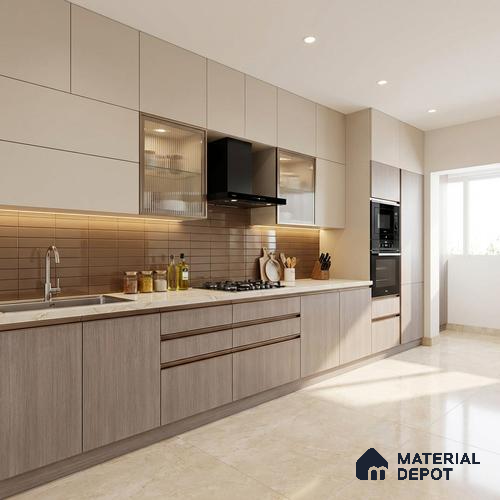 Wooden Look LM 10880 8 ft x 4 ft Texture Finish Decorative Laminate - 1 mm | Suitable for TV Unit, Wardrobe, Kitchen Cabinets