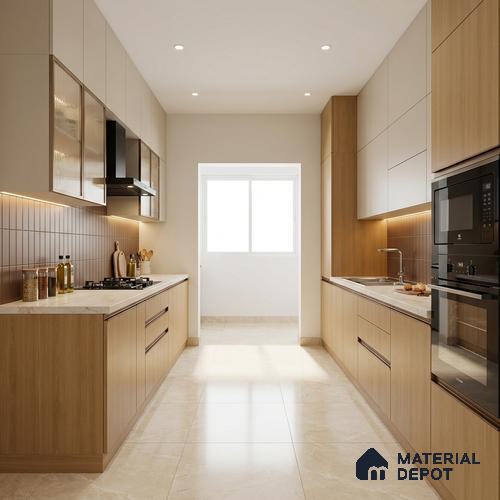 Wooden Look LM 10887 American Fresco 8 ft x 4 ft Texture Finish Decorative Laminate - 1 mm | Suitable for TV Unit, Wardrobe, Kitchen Cabinets
