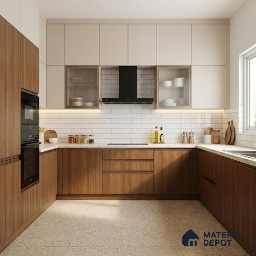 Wooden Look LM 10892 Scandic Wood 8 ft x 4 ft Texture Finish Decorative Laminate - 1 mm | Suitable for TV Unit, Wardrobe, Kitchen Cabinets