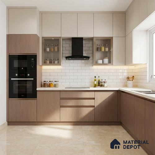 Wooden Look LM 10903 Ponderos Wood Dark 8 ft x 4 ft Texture Finish Decorative Laminate - 1 mm | Suitable for TV Unit, Wardrobe, Kitchen Cabinets