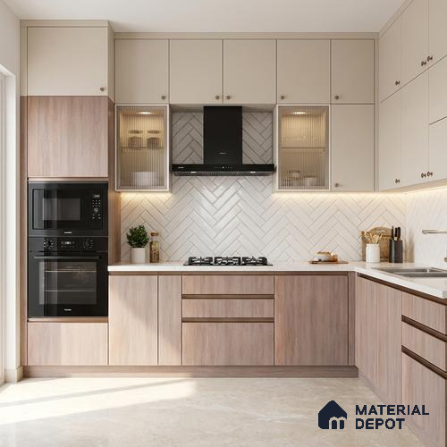 Wooden Look LM 10905 Rearwood Snow 8 ft x 4 ft Texture Finish Decorative Laminate - 1 mm | Suitable for TV Unit, Wardrobe, Kitchen Cabinets