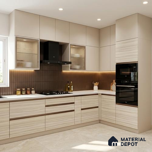 Wooden Look LM 10908 Capetown Cherry 8 ft x 4 ft Texture Finish Decorative Laminate - 1 mm | Suitable for TV Unit, Wardrobe, Kitchen Cabinets