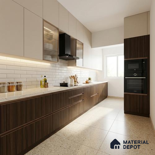 Wooden Look LM 10909 Antique Wood 8 ft x 4 ft Texture Finish Decorative Laminate - 1 mm | Suitable for TV Unit, Wardrobe, Kitchen Cabinets