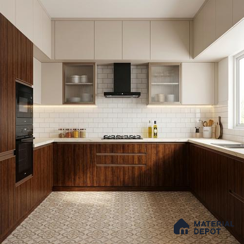 Wooden Look LM 10929 Chestnut Oak 8 ft x 4 ft Texture Finish Decorative Laminate - 1 mm | Suitable for TV Unit, Wardrobe, Kitchen Cabinets