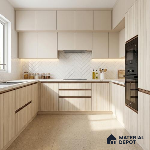 Wooden Look LM 10931 Capetown Cherry 8 ft x 4 ft Texture Finish Decorative Laminate - 1 mm | Suitable for TV Unit, Wardrobe, Kitchen Cabinets