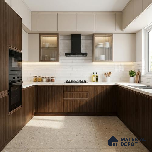 Wooden Look LM 10932 Antique Wood 8 ft x 4 ft Texture Finish Decorative Laminate - 1 mm | Suitable for TV Unit, Wardrobe, Kitchen Cabinets