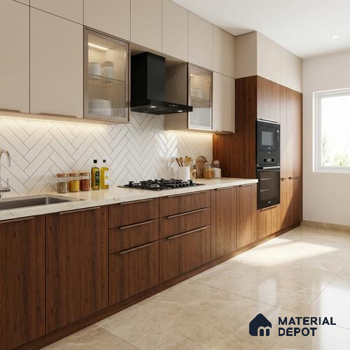 Wooden Look LM 10941 Blonde Base 8 ft x 4 ft Texture Finish Decorative Laminate - 1 mm | Suitable for TV Unit, Wardrobe, Kitchen Cabinets