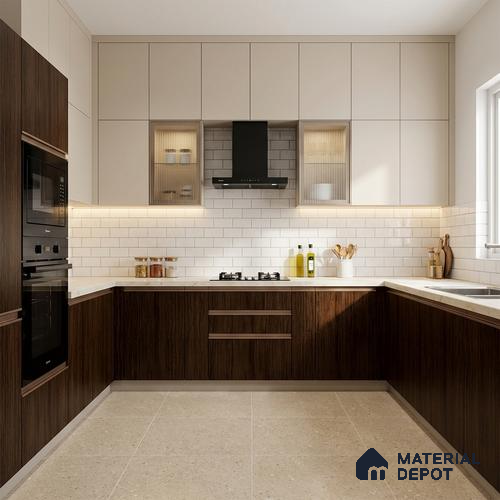 Wooden Look LM 10948 Lyon Walnut 8 ft x 4 ft Texture Finish Decorative Laminate - 1 mm | Suitable for TV Unit, Wardrobe, Kitchen Cabinets