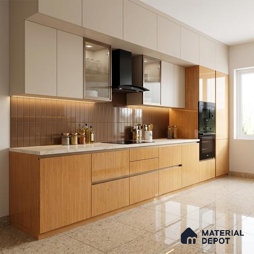 Wooden Look LM 10959 Embi Pine 8 ft x 4 ft Glossy Finish Decorative Laminate - 1 mm | Suitable for TV Unit, Wardrobe, Kitchen Cabinets