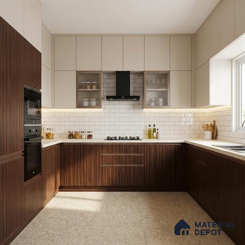 Wooden Look LM 10966 Antique Wood 8 ft x 4 ft Suede Finish Decorative Laminate - 1 mm | Suitable for TV Unit, Wardrobe, Kitchen Cabinets
