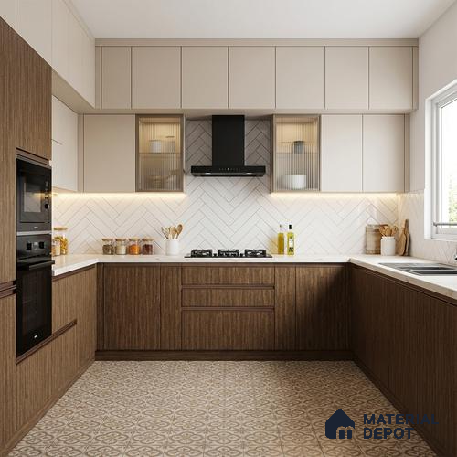 LM 10968 Snow Wood Brown 8 ft x 4 ft Suede Finish Decorative Laminate - 1 mm | Suitable for TV Unit, Wardrobe, Kitchen Cabinets