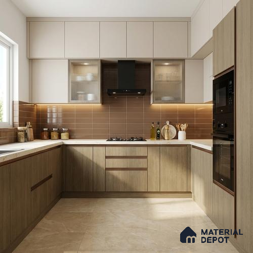 Wooden Look LM 13847 Pista Dyed Veneer 8 ft x 4 ft Texture Finish Decorative Laminate - 1 mm | Suitable for TV Unit, Wardrobe, Kitchen Cabinets