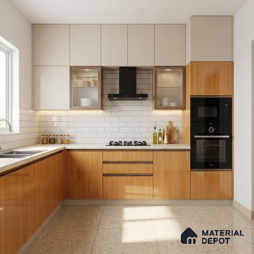 Wooden Look LM 13857 8 ft x 4 ft Glossy Finish Decorative Laminate - 1 mm | Suitable for TV Unit, Wardrobe, Kitchen Cabinets