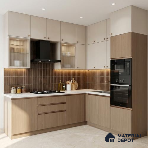 LM 13861 Narrow Leaved Elm 8 ft x 4 ft Texture Finish Decorative Laminate - 1 mm | Suitable for TV Unit, Wardrobe, Kitchen Cabinets