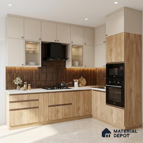 Wooden Look LM 13902 118 Swancut Wood 8 ft x 4 ft Texture Finish Decorative Laminate - 1 mm | Suitable for TV Unit, Wardrobe, Kitchen Cabinets