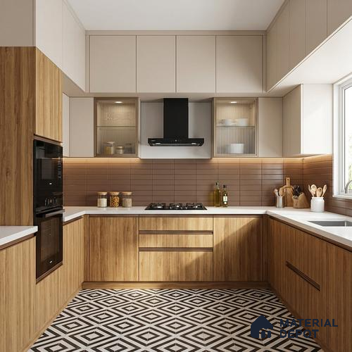 Wooden Look LM 13904 Urban Teak 8 ft x 4 ft Texture Finish Decorative Laminate - 1 mm | Suitable for TV Unit, Wardrobe, Kitchen Cabinets