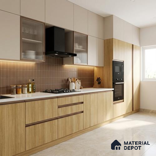 Wooden Look LM 13909 8 ft x 4 ft Texture Finish Decorative Laminate - 1 mm | Suitable for TV Unit, Wardrobe, Kitchen Cabinets