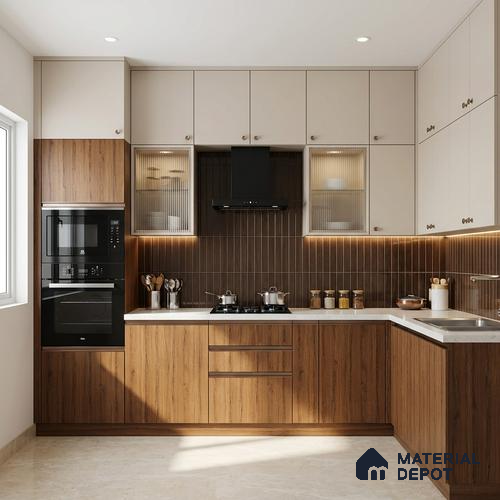 Wooden Look LM 13927 Russet Greence Pecan 8 ft x 4 ft Texture Finish Decorative Laminate - 1 mm | Suitable for TV Unit, Wardrobe, Kitchen Cabinets