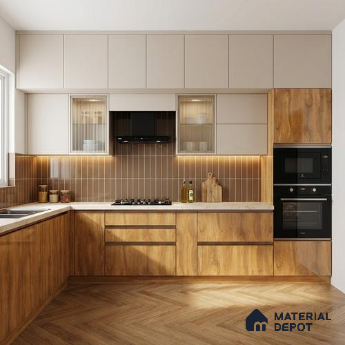 Wooden Look LM 13946 8 ft x 4 ft Glossy Finish Decorative Laminate - 1 mm | Suitable for TV Unit, Wardrobe, Kitchen Cabinets