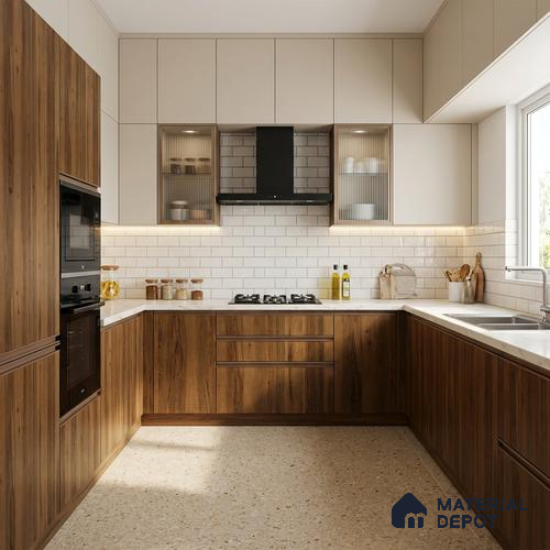Wooden Look LM 13947 8 ft x 4 ft Texture Finish Decorative Laminate - 1 mm | Suitable for TV Unit, Wardrobe, Kitchen Cabinets